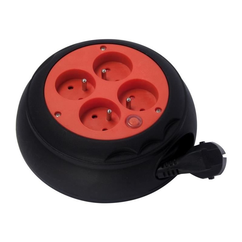 Cassette d'enroulement - CHACON - 4 x 16 A - 4 m (FR) - Orange