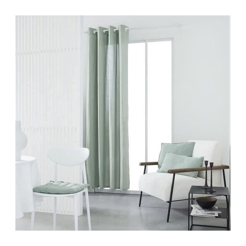 Rideau a oeillets - TODAY - 140x240cm - 100% Coton - Celadon