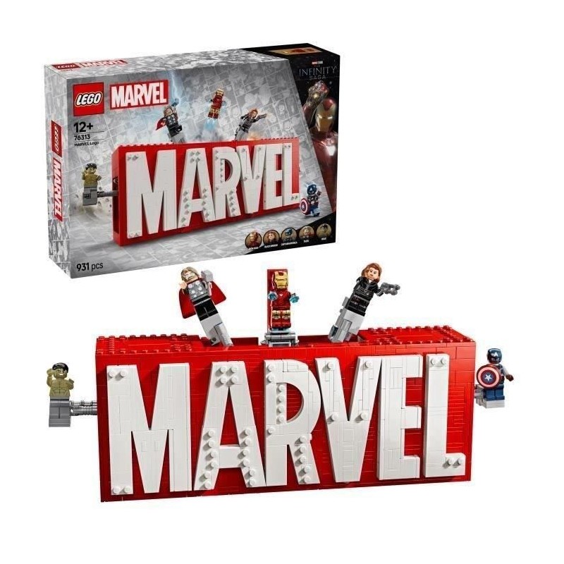 LEGO Marvel 76313 Logo MARVEL et ses super héros - Jeu de construction Avenge...