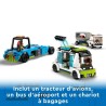 LEGO City 60367 L'Avion de Ligne, Jouet avec Bus de l'Aéroport, Remorqueur, C...