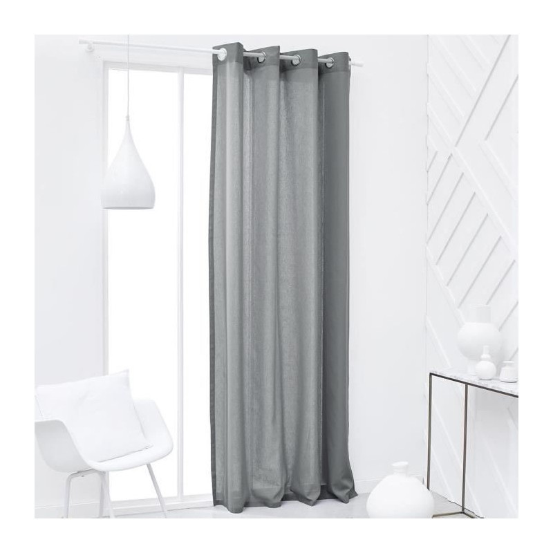 Rideau a oeillets - TODAY - 140x240cm - 100% Coton - Acier