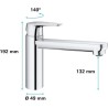 GROHE Robinet évier de cuisine Start curve, mousseur économique d'eau, sans t...