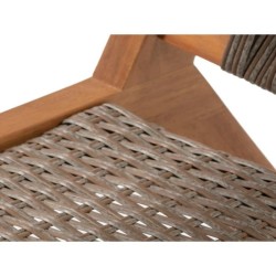 Fauteuil de jardin bas en bois d'Acacia FSC et en résine tressée - BORA - l60...