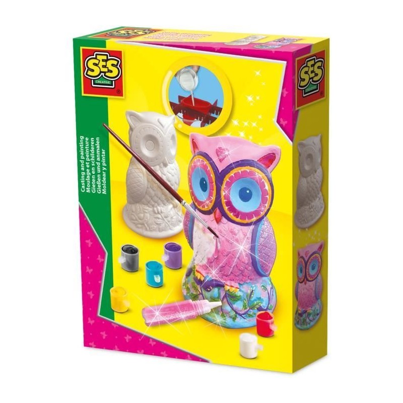 Moulage et peinture - SES CREATIVE - Chouette - Figurines en plâtre