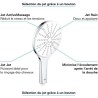 Douchette 3 jets - GROHE - Vitalio SmartActive 150 - Surface de jet blanche -...