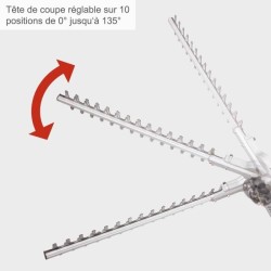 Taille-haie électrique télescopique - SCHEPPACH- ETHT1000 - Capacité de coupe...