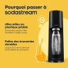 Machine a soda et eau pétillante SODASTREAM - TERRA Noire - 2 bouteilles comp...