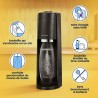 Machine a soda et eau pétillante SODASTREAM - TERRA Noire - 2 bouteilles comp...