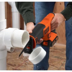 Scie sabre sans fil - BLACK+DECKER - BDCR18N-XJ - 18V - course 22mm - avec la...