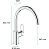 GROHE - Mitigeur monocommande Evier