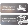 Tracteur a pédales Farmer XL + Remorque - SMOBY - Noir - 90% Plastique recycl...