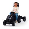 Tracteur a pédales Farmer XL + Remorque - SMOBY - Noir - 90% Plastique recycl...