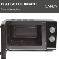 Micro-ondes CANDY Moderna CMW20TNMB 700 W 20L Noir - Fonction