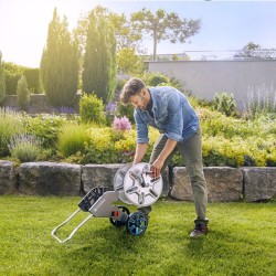 Dévidoir CleverRoll en métal pour jardin moyen - GARDENA - Longueur max 60m -...