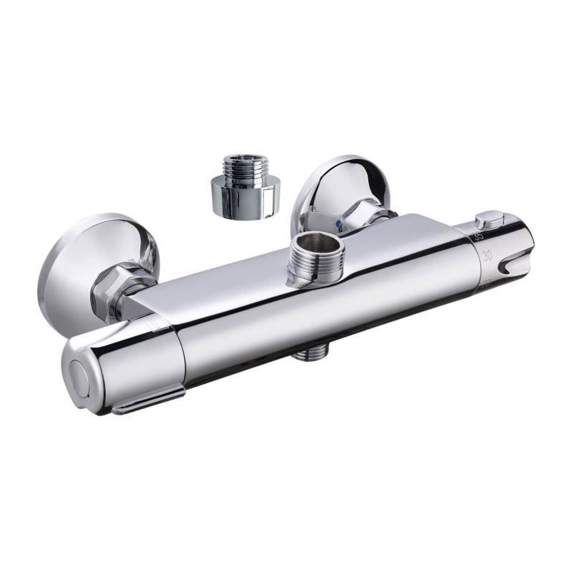 Robinet thermostatique douche Breva de ROUSSEAU - Laiton - Sécurité anti-brûl...