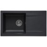 STRADOUR Evier a encastrer EINNA, en SMC NOIR PAILLETE - 06,  1 bac, dim. 78 ...