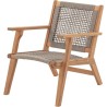 Fauteuil de jardin bas - MERIDA - Bois d'Acacia FSC - Corde tressée - 60 x 76...