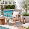 Fauteuil de jardin bas - MERIDA - Bois d'Acacia FSC - Corde tressée - 60 x 76...