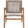 Fauteuil de jardin bas - MERIDA - Bois d'Acacia FSC - Corde tressée - 60 x 76...