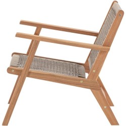 Fauteuil de jardin bas - MERIDA - Bois d'Acacia FSC - Corde tressée - 60 x 76...