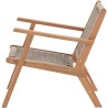 Fauteuil de jardin bas - MERIDA - Bois d'Acacia FSC - Corde tressée - 60 x 76...