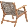 Fauteuil de jardin bas - MERIDA - Bois d'Acacia FSC - Corde tressée - 60 x 76...