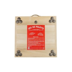 Jeu de Palet Complet MECABOIS - 12 palets en bois massif - Jeu familial tradi...
