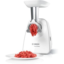 Hachoir a viande SmartPower - BOSCH - MFW2520W - 2 grilles de hachoir - Garni...