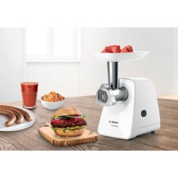 Hachoir a viande SmartPower - BOSCH - MFW2520W - 2 grilles de hachoir - Garni...