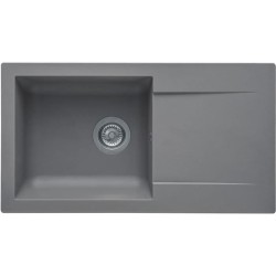STRADOUR Evier a encastrer EINNA, en SMC GRIS BETON - 16,  1 bac, dim. 78 * 4...