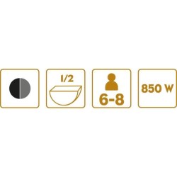 Appareil a raclette LITTLE BALANCE - Savoyarde Demi Meule - Jusqu'a 6 personn...