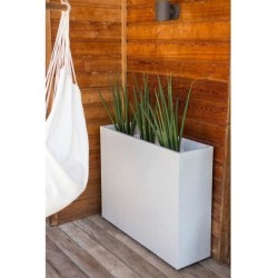 Jardiniere Muret Loft L - EDA - Graphit - 46 L - Intérieur / Extérieur - Déco...