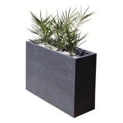 Jardiniere Muret Loft L - EDA - Graphit - 46 L - Intérieur / Extérieur - Déco...