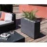 Jardiniere Muret Loft L - EDA - Graphit - 46 L - Intérieur / Extérieur - Déco...
