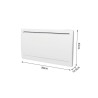 Radiateur électrique fixe a inertie seche céramique 1500W OCEANIC Rubis - Des...