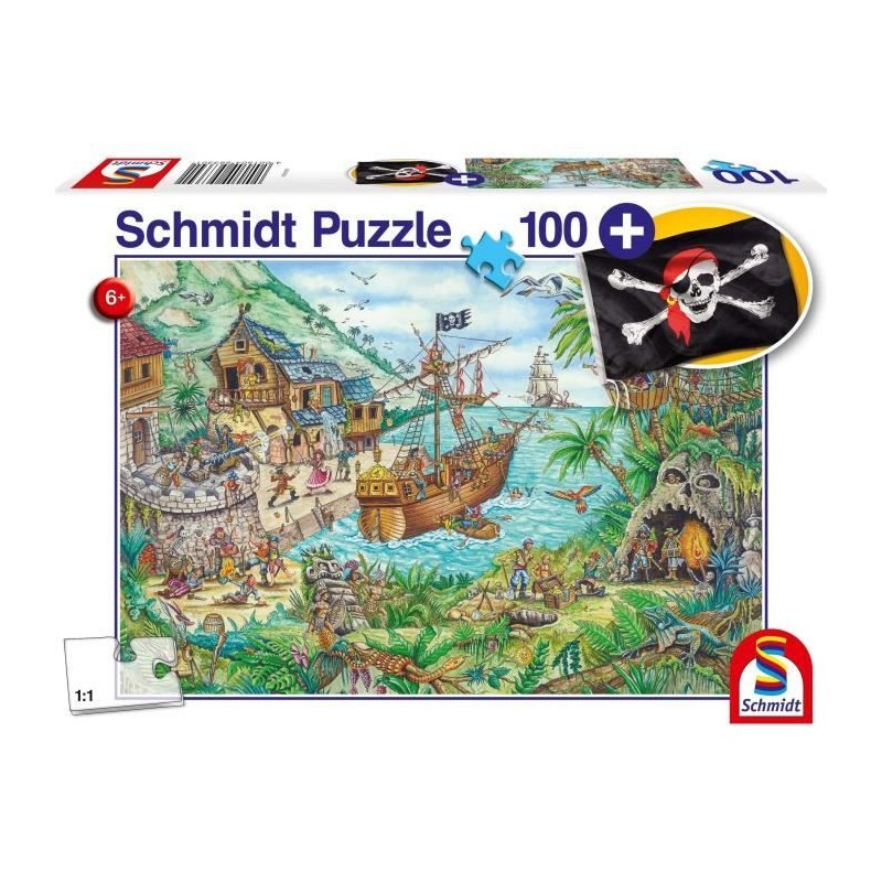 Puzzle Fantastique - SCHMIDT SPIELE - Dans la baie aux pirates - 100 pieces -...