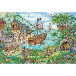 Puzzle Fantastique - SCHMIDT SPIELE - Dans la baie aux pirates - 100 pieces -...