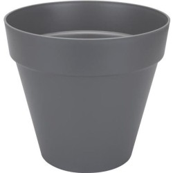 ELHO Pot de fleurs rond Loft Urban - Ø 28.5 x H 26 cm - Gris anthracite