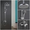 Colonne de douche ROUSSEAU Timaru avec mitigeur mécanique chrome - Tete de do...