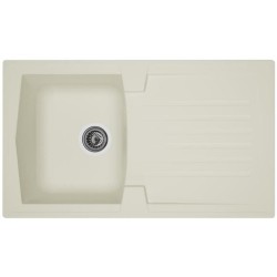STRADOUR Evier cuisine a encastrer 1 bac + 1 égouttoir Arena - Résine - 86 x ...