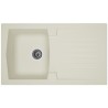 STRADOUR Evier cuisine a encastrer 1 bac + 1 égouttoir Arena - Résine - 86 x ...