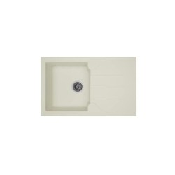 STRADOUR Evier cuisine a encastrer 1 bac + 1 égouttoir Aloa - Résine - 81 x 5...