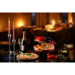Four a Pizza électrique ARIETE - Rouge - Pierre réfractaire - 1200W -