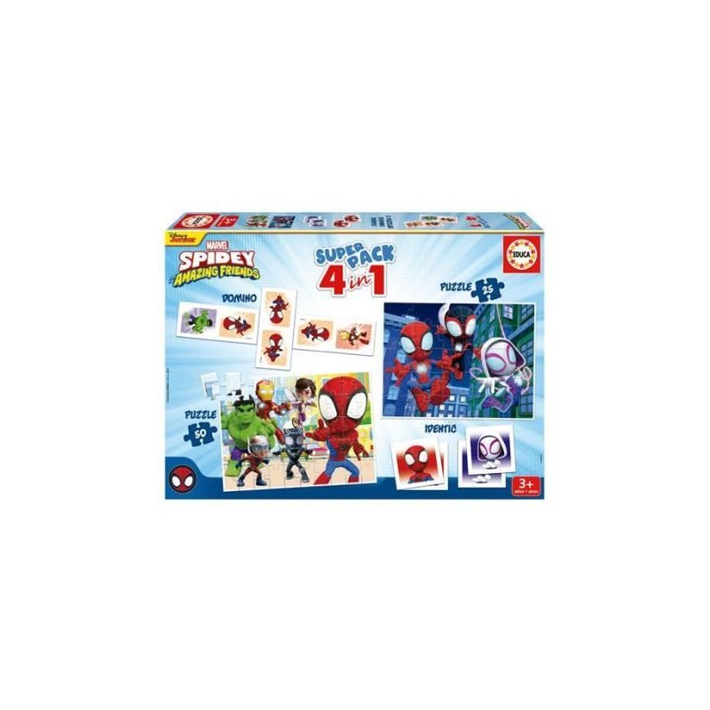 2 jeux éducatifs basiques et 2 puzzles - EDUCA - Educa Superpack Spidey & His...