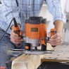 Défonceuse filaire - BLACK+DECKER - KW1200E-QS - 1200W - 7 accessoires