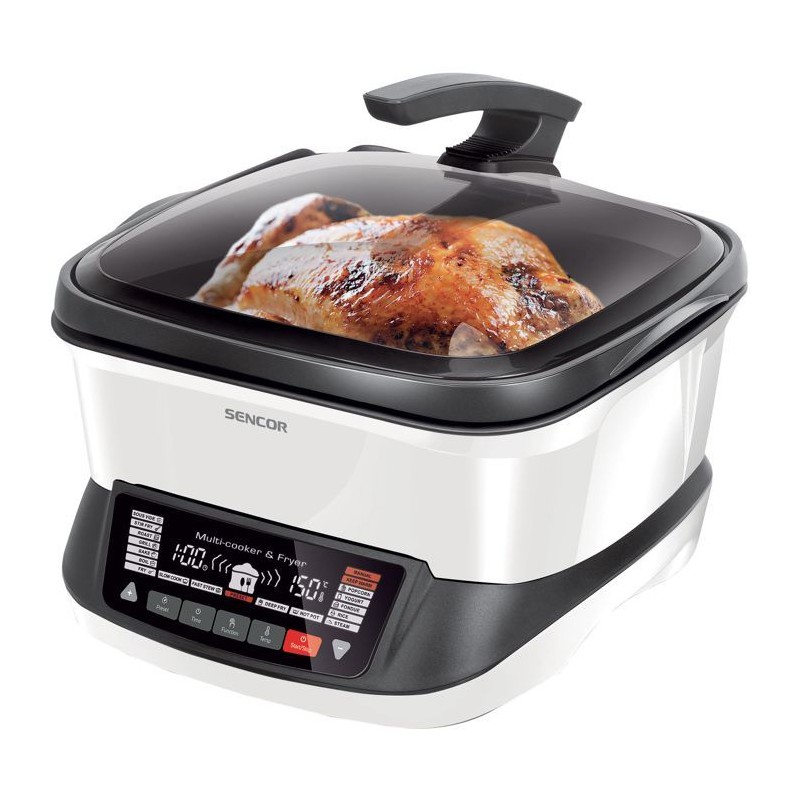 Friteuse multifonctionnelle - SENCOR - SFR 9400WH - 1800 W - 4,8 L - Blanc