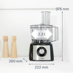Robot multifonctions BOSCH MULTI TALENT MCM3501M - Noir et inox - 800 W - 2 v...