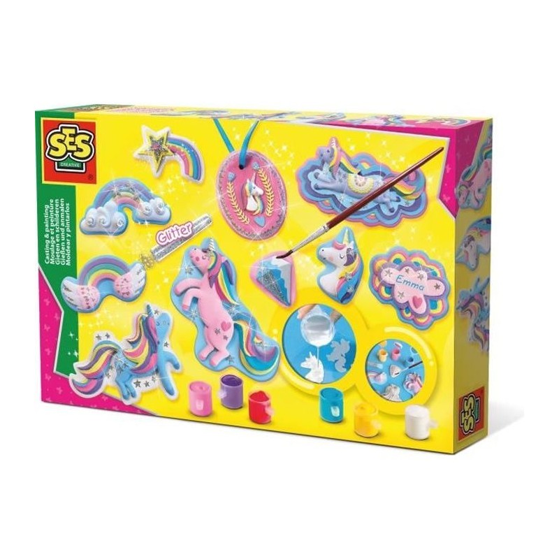 SES CREATIVE - Moulage et peinture Licornes - Kit créatif pour