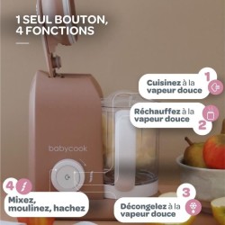 BÉABA - Babycook Solo - Robot Bébé 4 en 1 Mixeur-Cuiseur - Cuisson Vapeur - P...