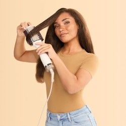Brosse et peigne chauffants - SHARK HD202EU - SmoothStyle - Modes humide et s...